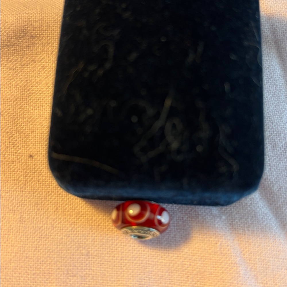 Pandora Red Charm with white dot accent AUTHENTIC STERLING SILVER S925 ALE